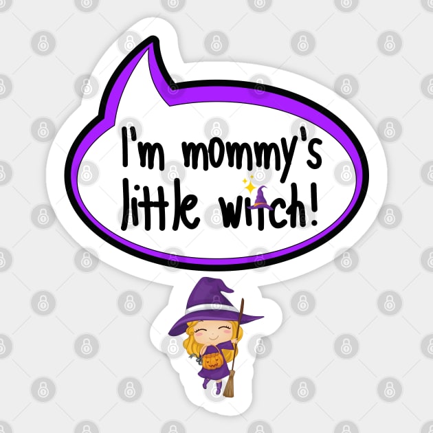 I'm Mommy's Little Witch - Halloween Clothing Sticker by The Little Ones Collection